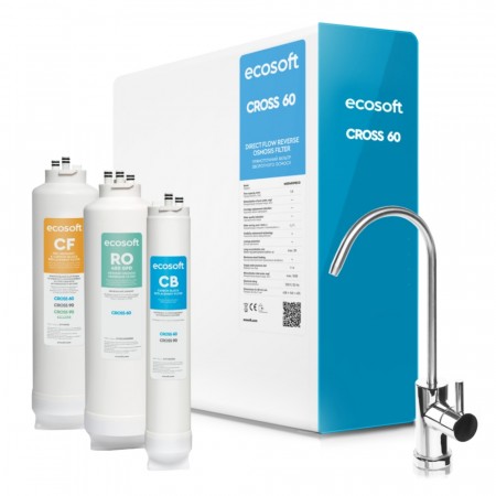Ecosoft Cross 60 direkteflyt RO drikkevannsfilter (POU)