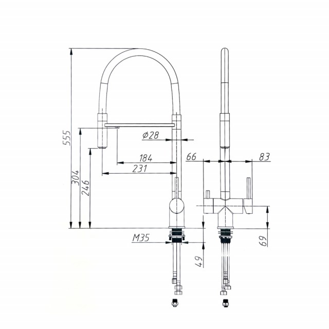 Måltegning Eco Una treveiskran