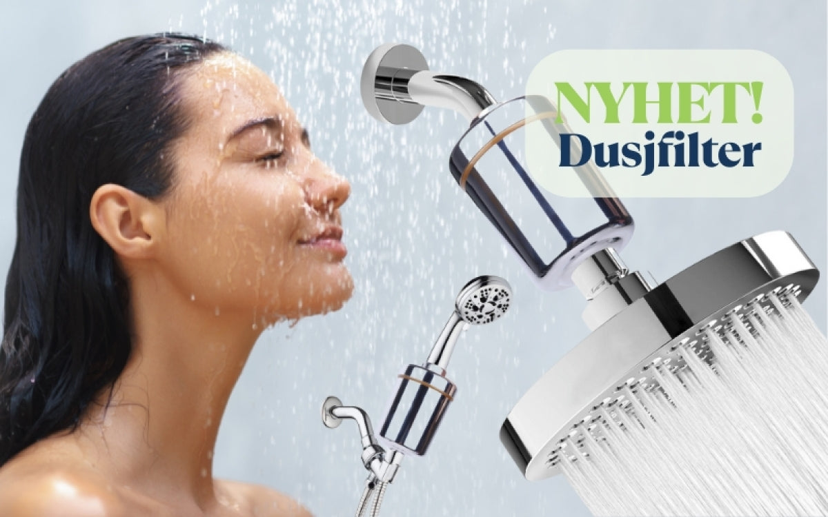 Dusjfilter som forbedrer hud og hår – slik påvirker vannet deg
