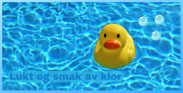 Vannet lukter badebasseng og smaker av klor!