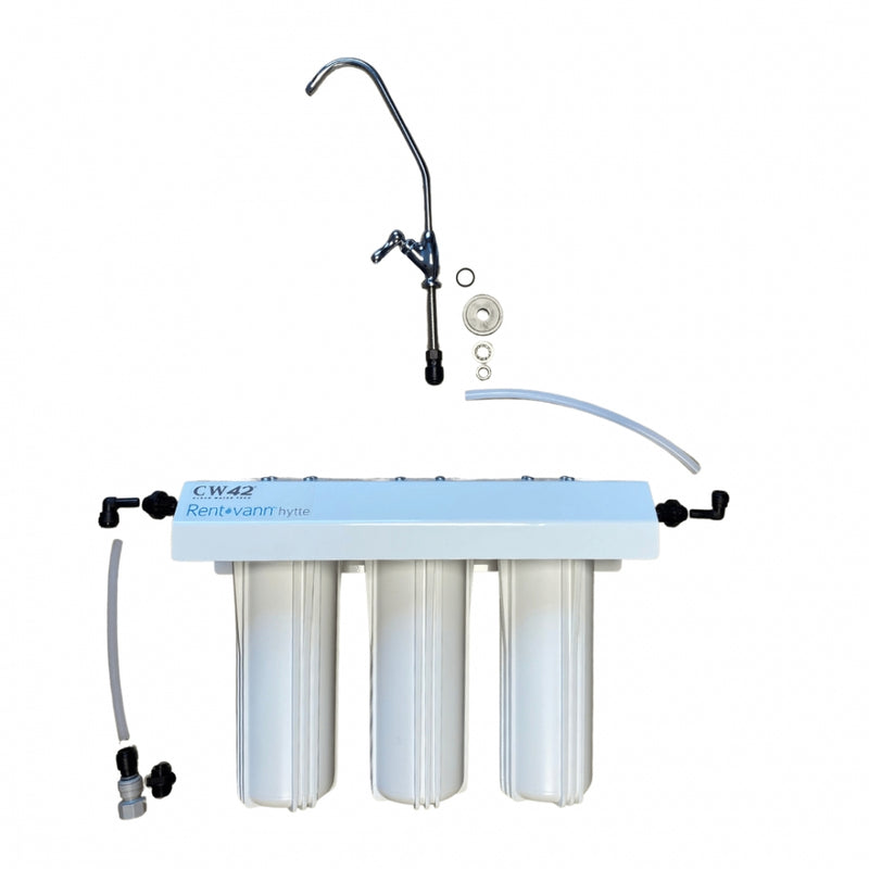 Eco Drikkevannskran eksempel montering med vannfiltersystem
