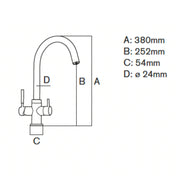 Eco Esla sort treveiskran måltegning