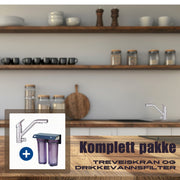 Eco Friendly vannfilter med Cosmo treveis kran montert på kjøkken
