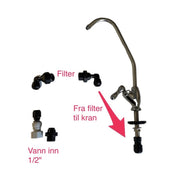 Eco drikkevannskran og medfølgende koblinger