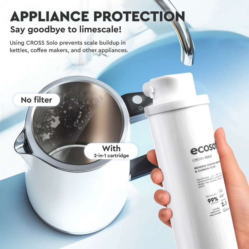 Ecosoft Cross solo omvendt osmose vannfilter beskytter utstyr