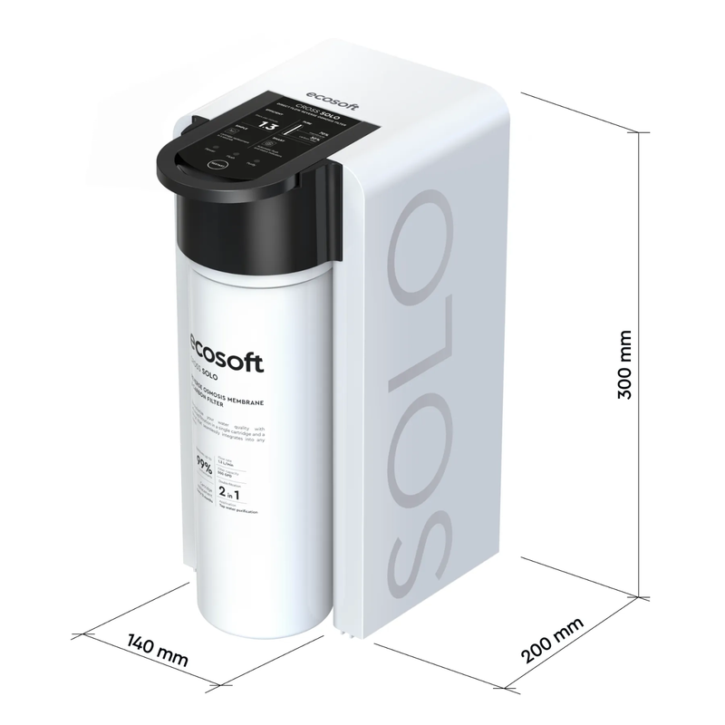 Ecosoft Cross solo omvendt osmose vannfilter måltegning