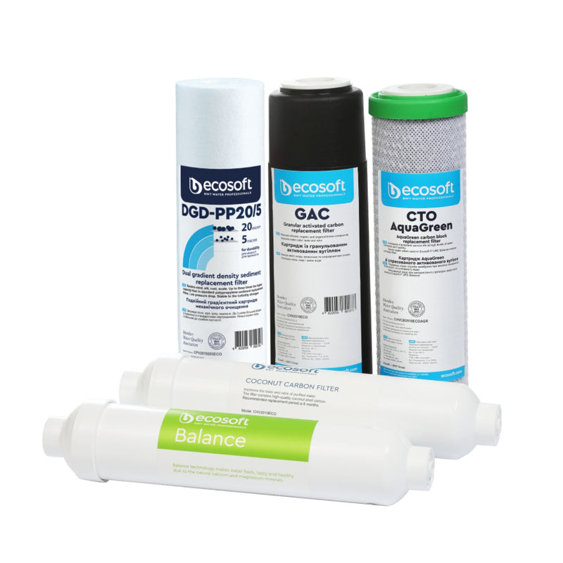 Ecosoft Pure Balance RO filtersett 5 patroner