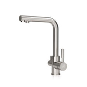 Ecosoft treveis kran i børstet rustfritt stål