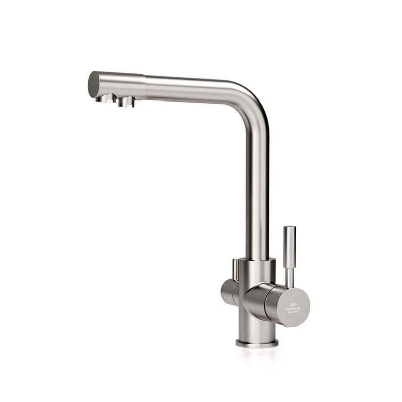 Ecosoft treveis kran i børstet rustfritt stål