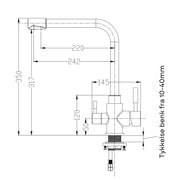 Ecosoft treveis kran teknisk tegning- chrome