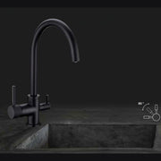 Esla treveis kran sort montert ved vask 