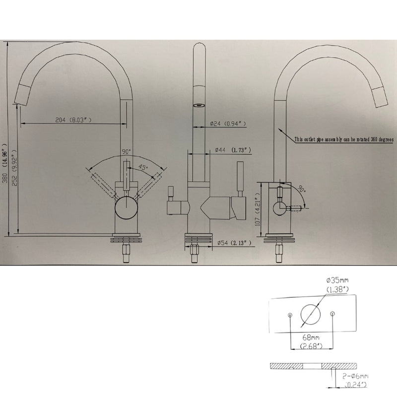 Esla treveis kran teknisk tegning 1