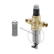 40 micron filter innsats og Eco Aqwell mini tilbakespylingsfilter