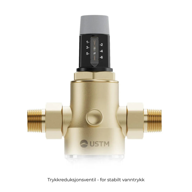 Mini Aqwell grovfilter med trykkreduksjonsventil