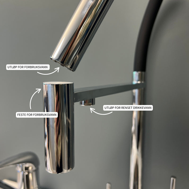 Una treveis kjokkenkran tappeområde